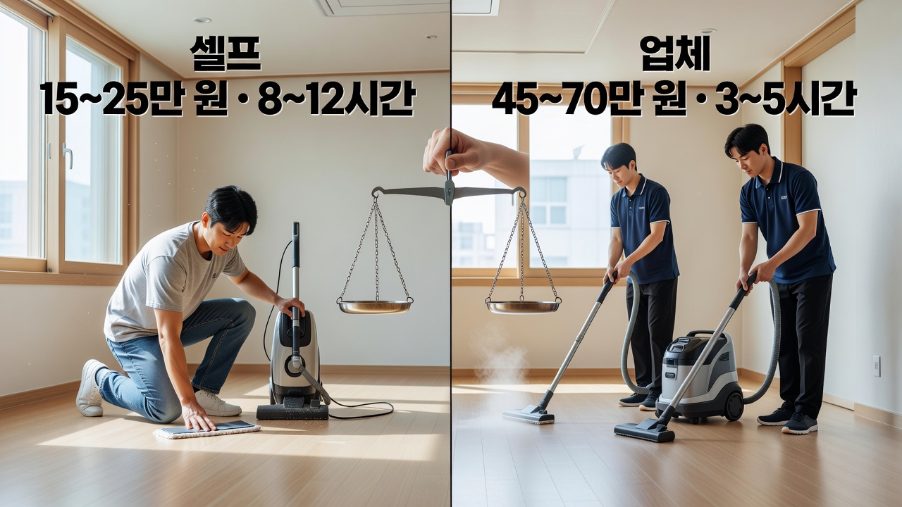 입주청소 업체 vs 셀프 비용과 시간 비교