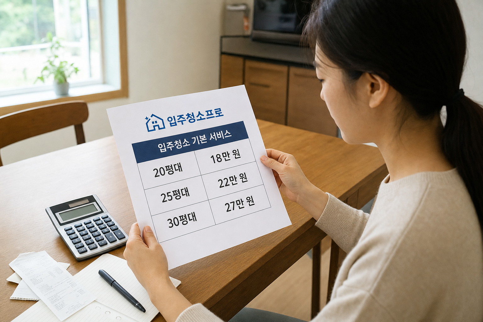 입주청소 기본 서비스에 포함되는 항목은 무엇인가요