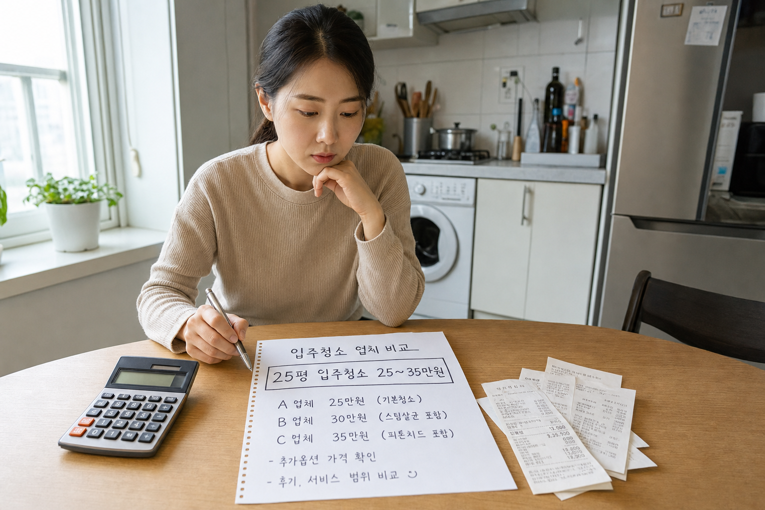 25평 아파트 입주청소 비용 실제 견적과 서비스 범위 정리