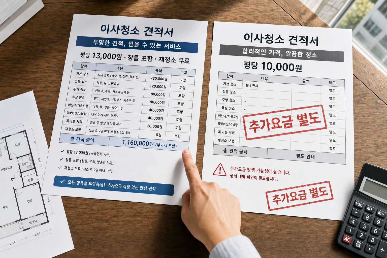 입주청소 견적 비교할 때 꼭 확인해야 할 5가지 항목