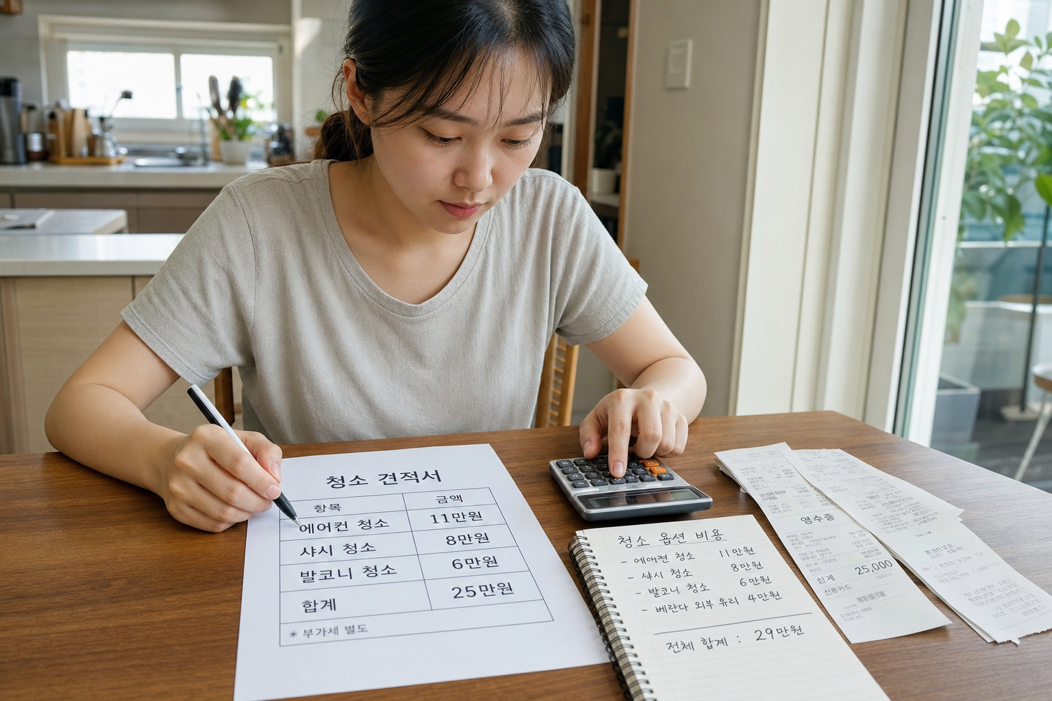 입주청소 추가 옵션 비용, 에어컨·샤시·발코니 필요성 정리
