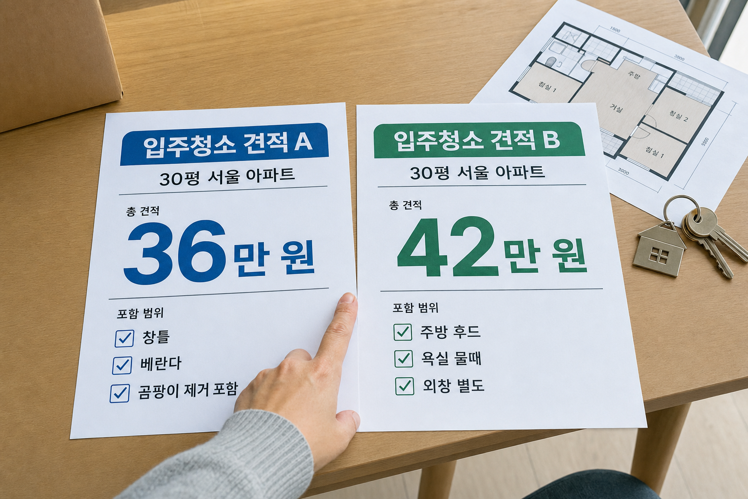 입주청소 견적 비교 체크리스트 7가지