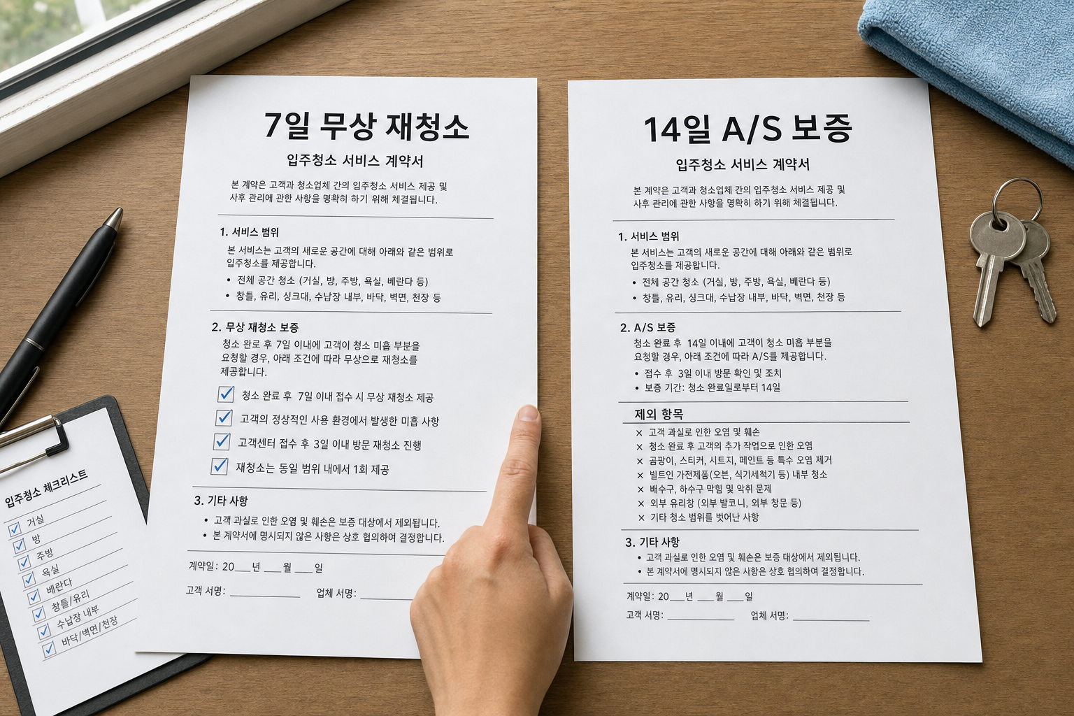 입주청소 재청소 조건 비교 방법